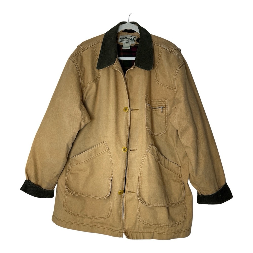 Vintage LL Bean Jacket Mens XL Coat‎ Duck Canvas Barn Chore Field Flannel Lined